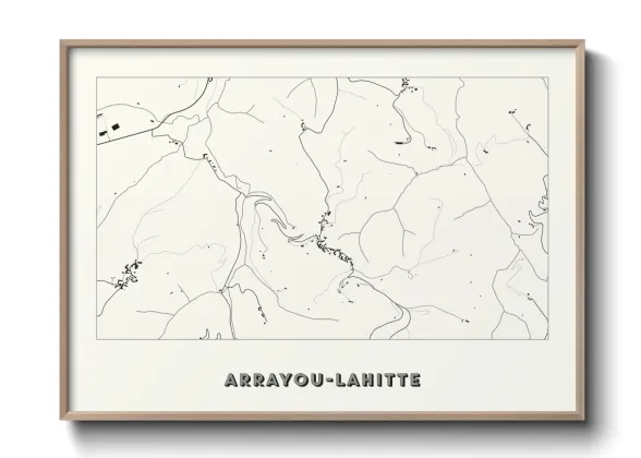 Une affiche de carte sur Arrayou-Lahitte