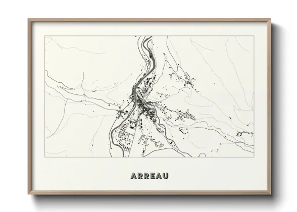 Une affiche de carte sur Arreau