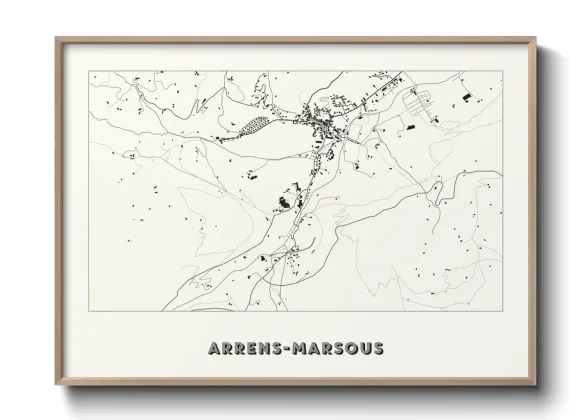 Une affiche de carte sur Arrens-Marsous