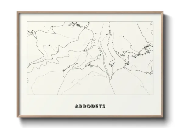 Une affiche de carte sur Arrodets