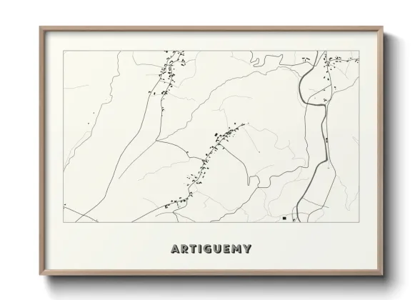 Une affiche de carte sur Artiguemy