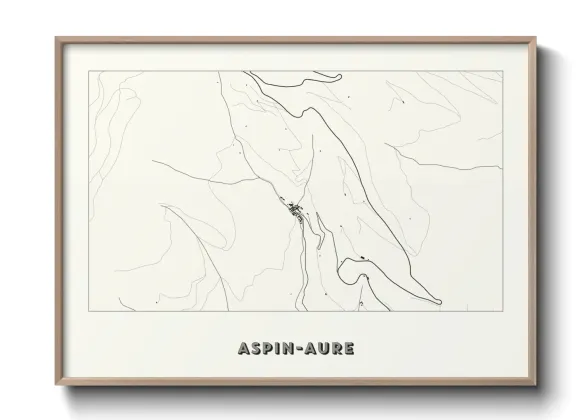 Une affiche de carte sur Aspin-Aure