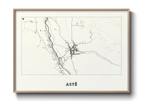 Une affiche de carte sur Asté