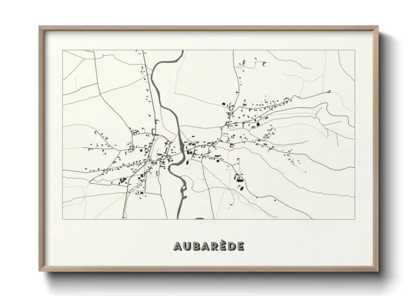 Une affiche de carte sur Aubarède