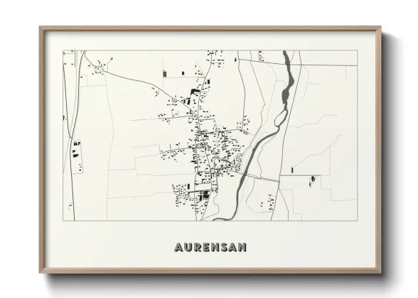 Une affiche de carte sur Aurensan
