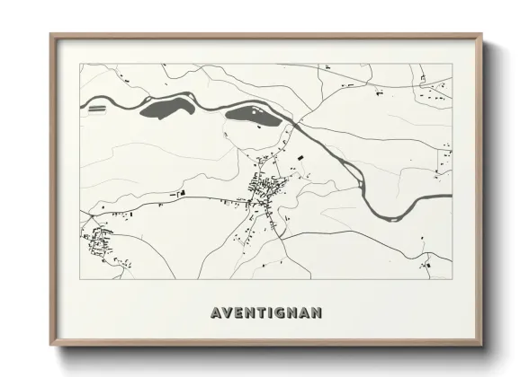 Une affiche de carte sur Aventignan