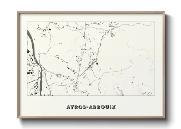 Une affiche de carte sur Ayros-Arbouix