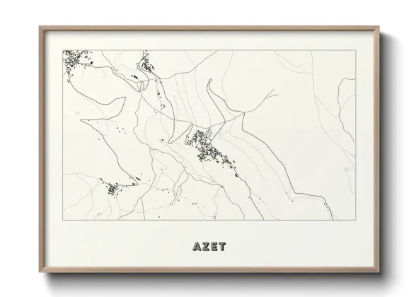 Une affiche de carte sur Azet