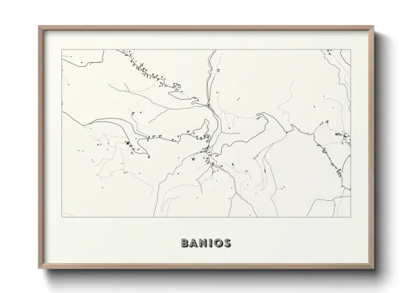 Une affiche de carte sur Banios