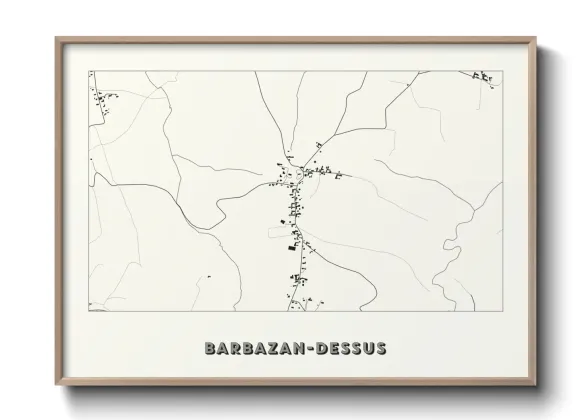 Une affiche de carte sur Barbazan-Dessus
