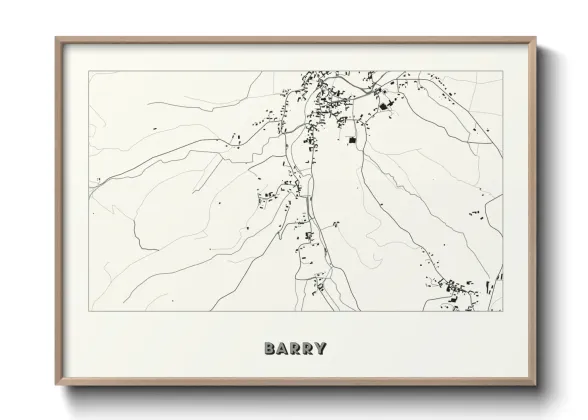Une affiche de carte sur Barry