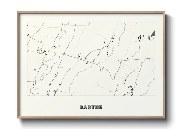 Une affiche de carte sur Barthe