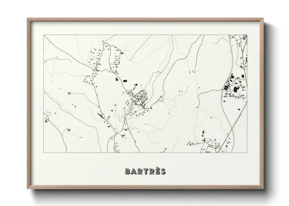 Une affiche de carte sur Bartrès