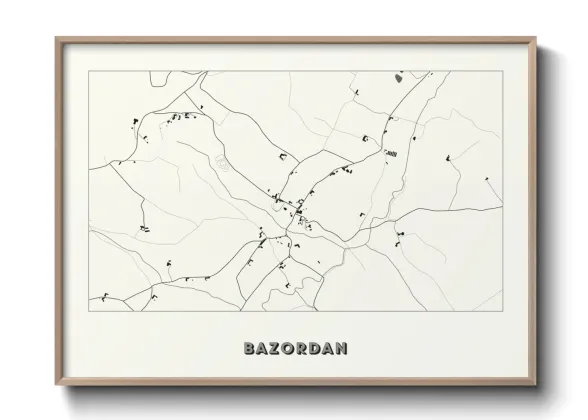 Une affiche de carte sur Bazordan