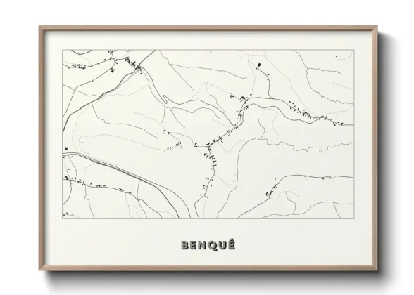 Une affiche de carte sur Benqué