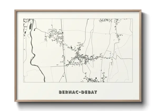 Une affiche de carte sur Bernac-Debat
