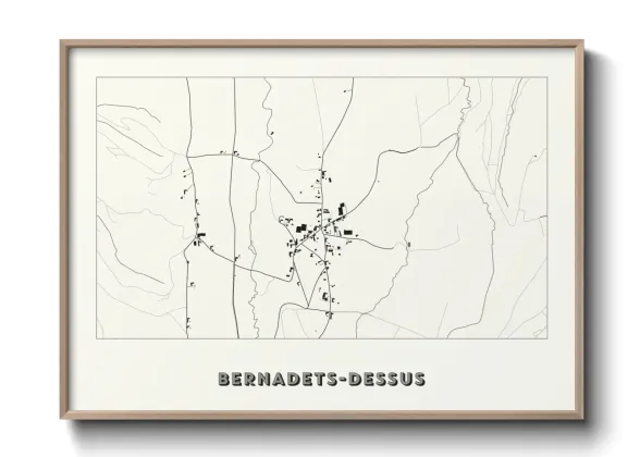 Une affiche de carte sur Bernadets-Dessus