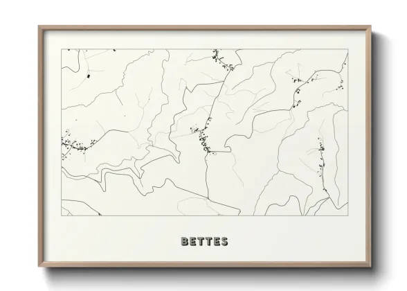Une affiche de carte sur Bettes