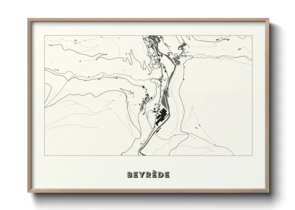 Une affiche de carte sur Beyrède