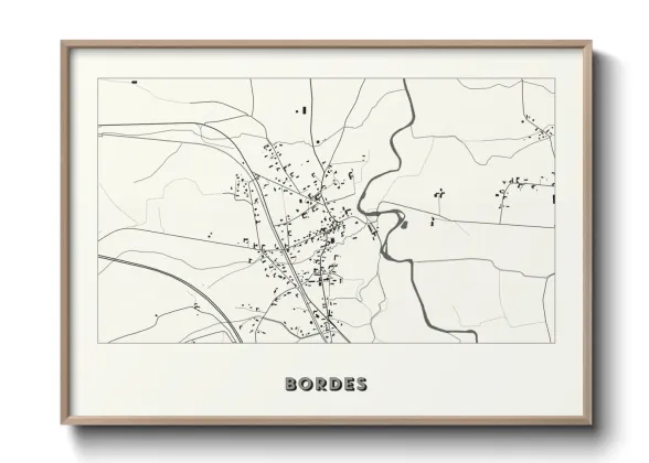Une affiche de carte sur Bordes