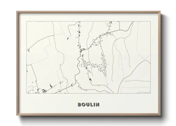 Une affiche de carte sur Boulin