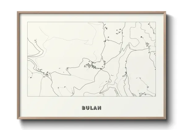 Une affiche de carte sur Bulan