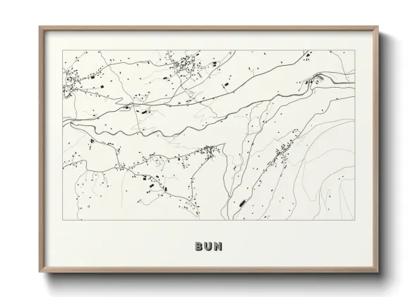 Une affiche de carte sur Bun