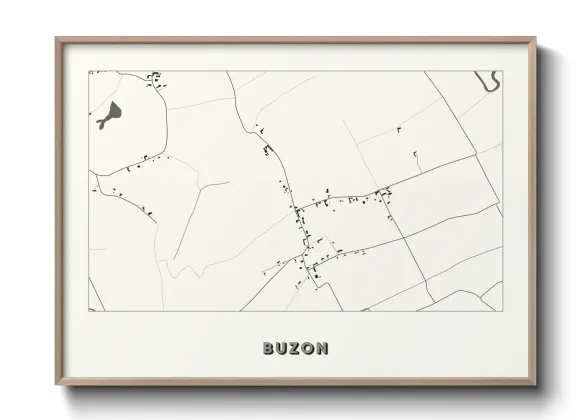 Une affiche de carte sur Buzon