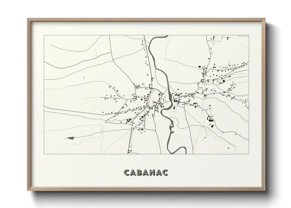 Une affiche de carte sur Cabanac