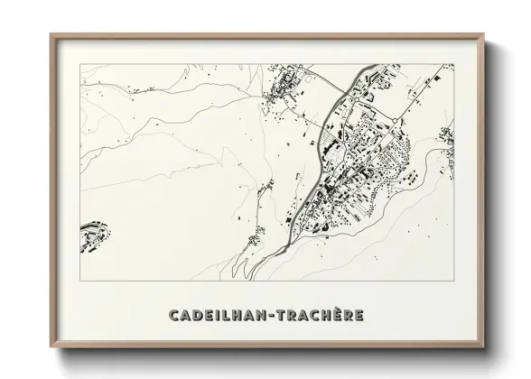 Une affiche de carte sur Cadeilhan-Trachère