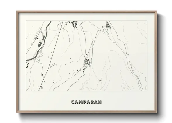 Une affiche de carte sur Camparan