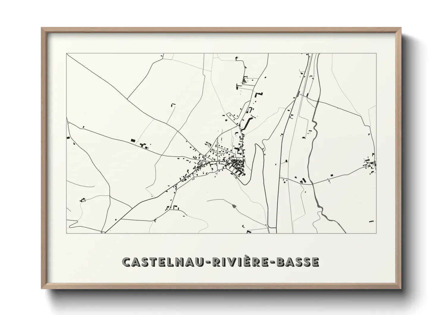 Un poster carteCastelnau-Rivière-Basse