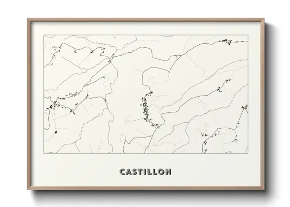 Une affiche de carte sur Castillon
