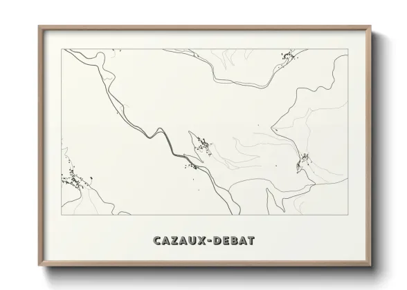 Une affiche de carte sur Cazaux-Debat