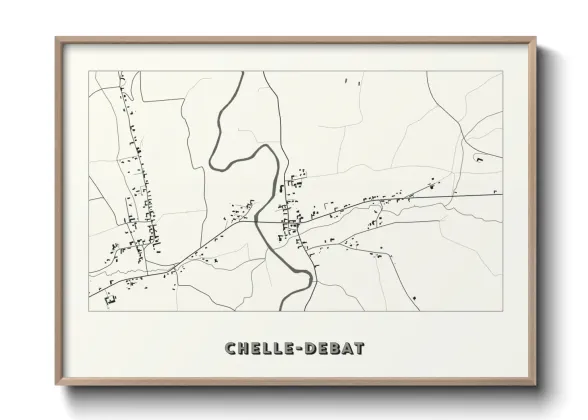 Une affiche de carte sur Chelle-Debat