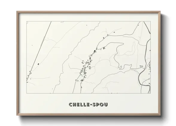 Une affiche de carte sur Chelle-Spou