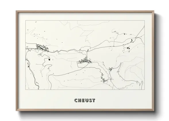 Une affiche de carte sur Cheust