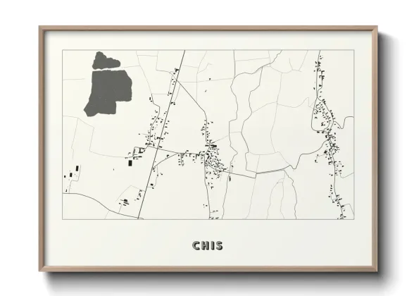 Une affiche de carte sur Chis