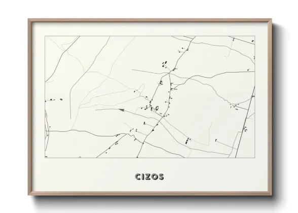 Une affiche de carte sur Cizos