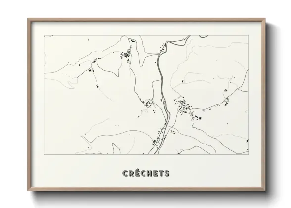 Une affiche de carte sur Créchets