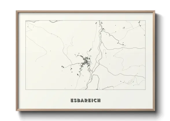 Une affiche de carte sur Esbareich