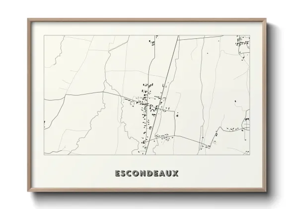 Une affiche de carte sur Escondeaux