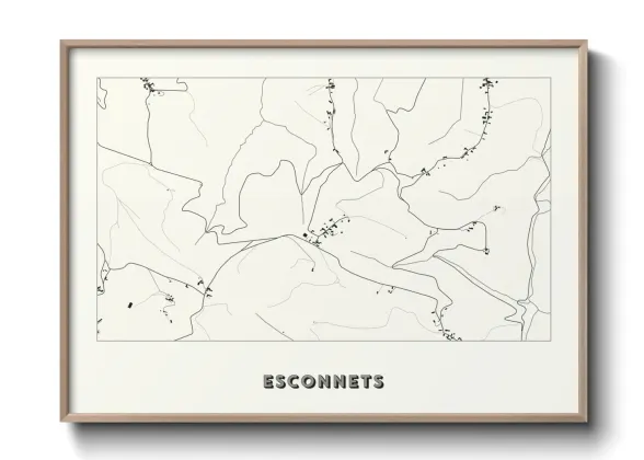 Une affiche de carte sur Esconnets