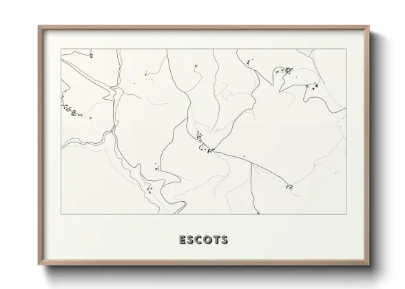 Une affiche de carte sur Escots