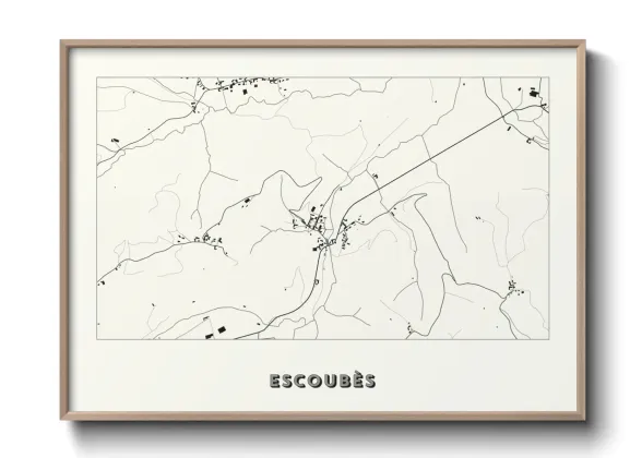 Une affiche de carte sur Escoubès