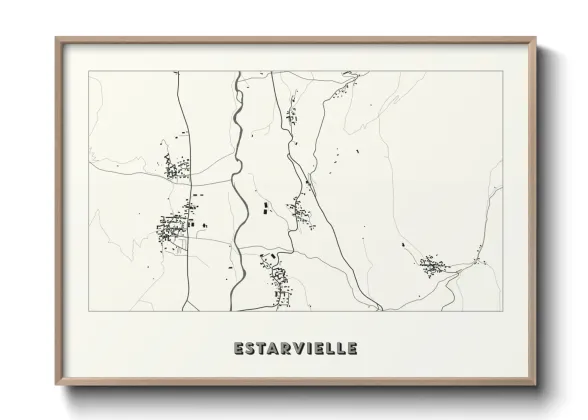 Une affiche de carte sur Estarvielle