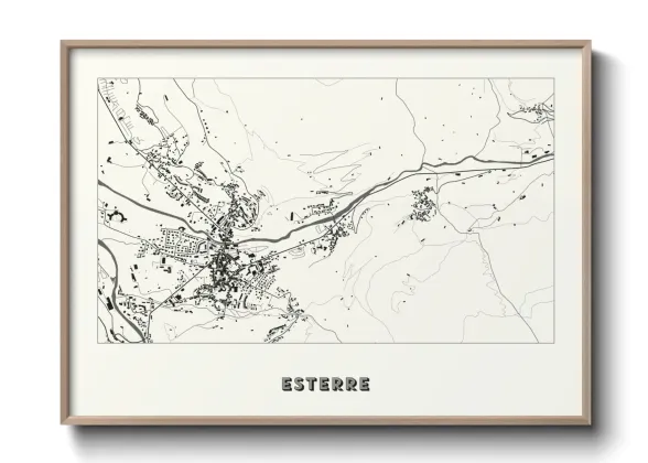 Une affiche de carte sur Esterre