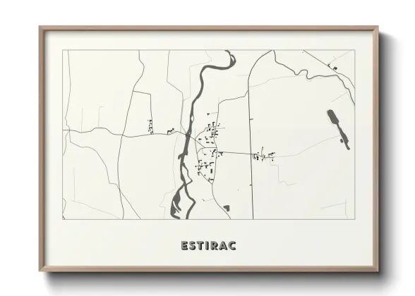 Une affiche de carte sur Estirac