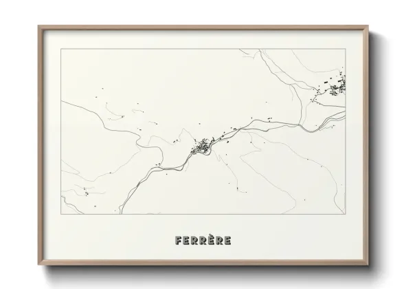 Une affiche de carte sur Ferrère