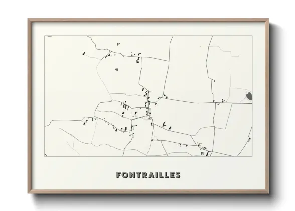 Une affiche de carte sur Fontrailles